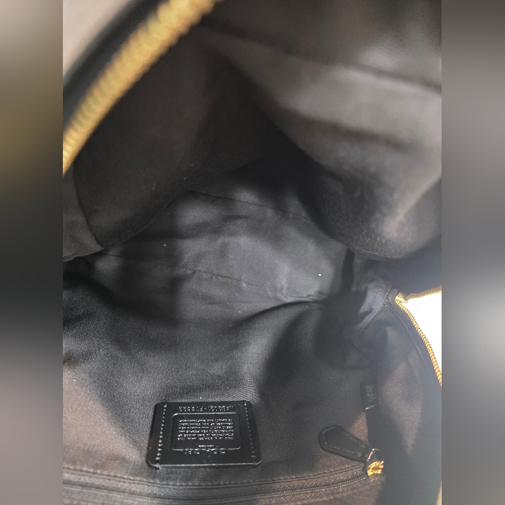 Coach Jordyn Black Leather And Signature "C" Colorblock Backpack - Like New! - Picture 11 of 13